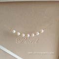 Exquisite 18K Gold Chain Women Jewelry Real Pearl Necklace